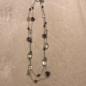 Crystal silver necklace